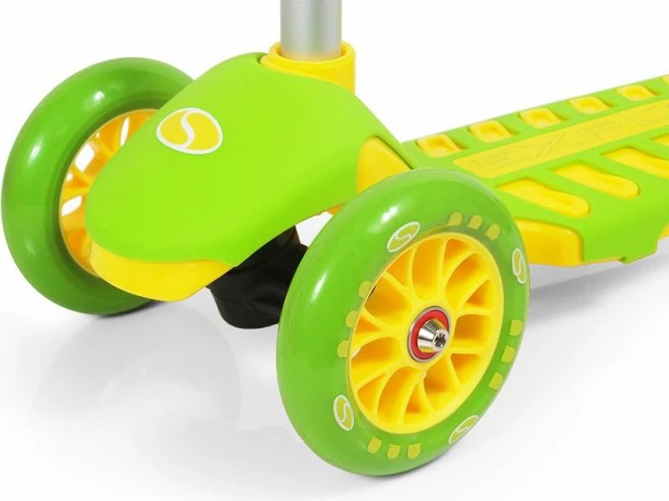 Trotinet z dvema sprednjima kolesoma SMJ, zelen/rumen