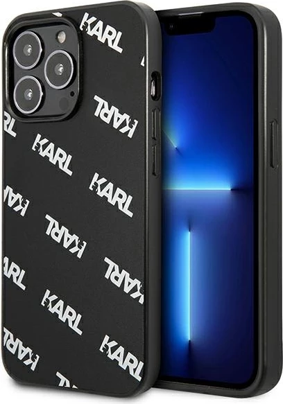 Zaščitni ovitek Karl Lagerfeld KLHCP13LPULMBK3 za iPhone 13/13 Pro, trd ovitek, črn