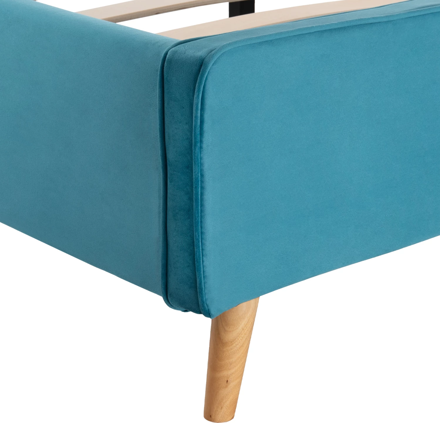 Postelja MAYLIN FH598.08 z modro-zelenim žametom za vzmetnico 120x200 cm