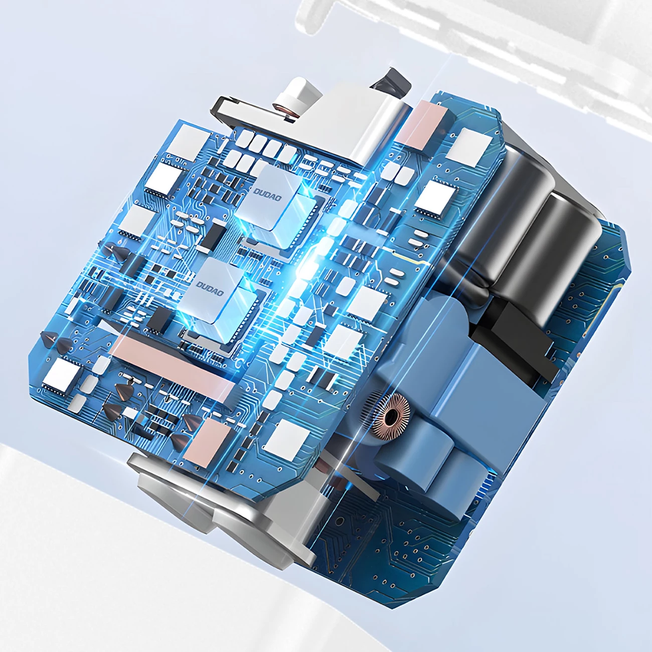 Stenski polnilec z USB-A in kablom USB-A na USB-C Dudao A4EU, 2.1A, bel