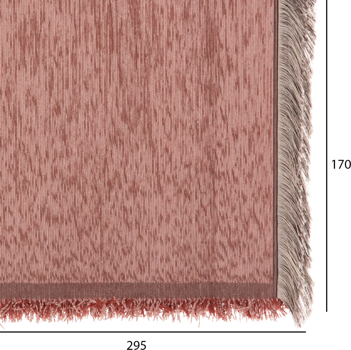 Prevleka za kavč - pregrinjalo z resicami DREAMTOPIA FH12165.11 v barvi prašno roza 295x170 cm