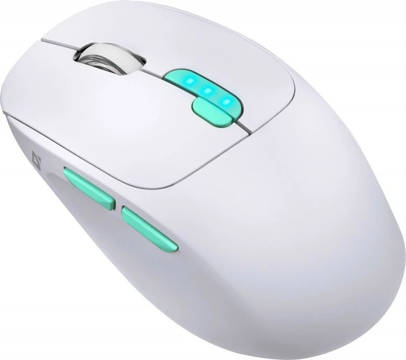 Brezžična miška Defender Nitta MM-307, Bluetooth/USB, 1600 DPI, bela
