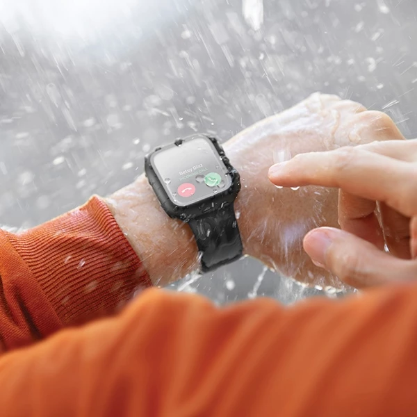 Ovitek UNIQ Nautic za Apple Watch Series 7/8/9, 41 mm, prozoren