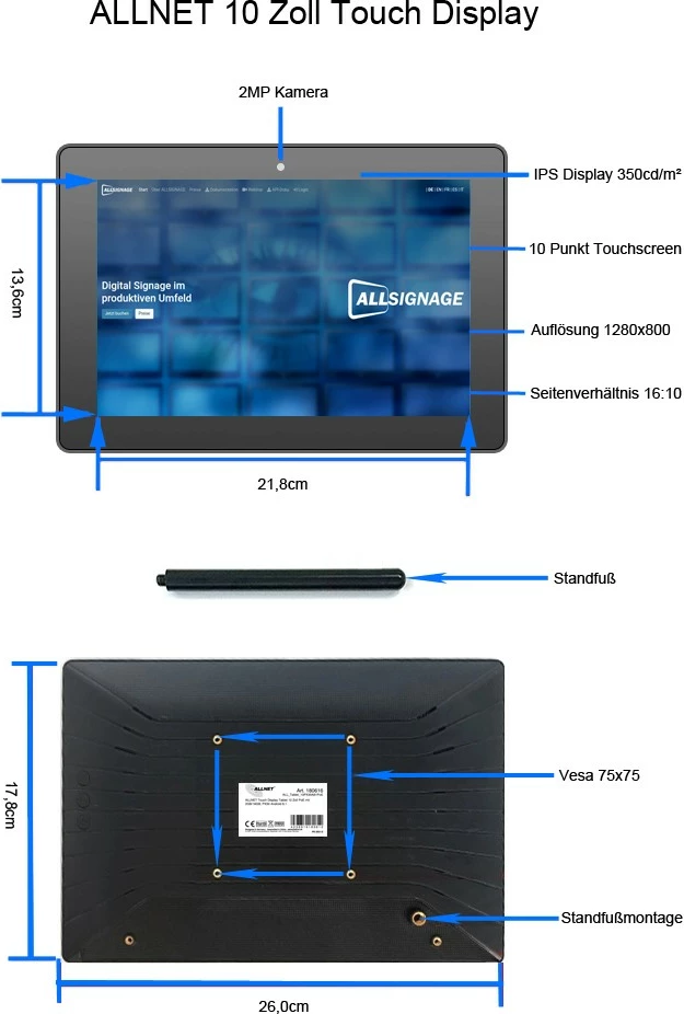 Tablica 12 palcev, 8GB/64GB, Android 13 ALLNET PrimeOne-120 Tablica 12 palcev, 8GB/64GB, Android 13 ALLNET PrimeOne-120