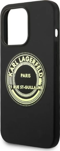 Silikonska zaščita za iPhone 14 Pro Max 6,7", črna — Karl Lagerfeld RSG