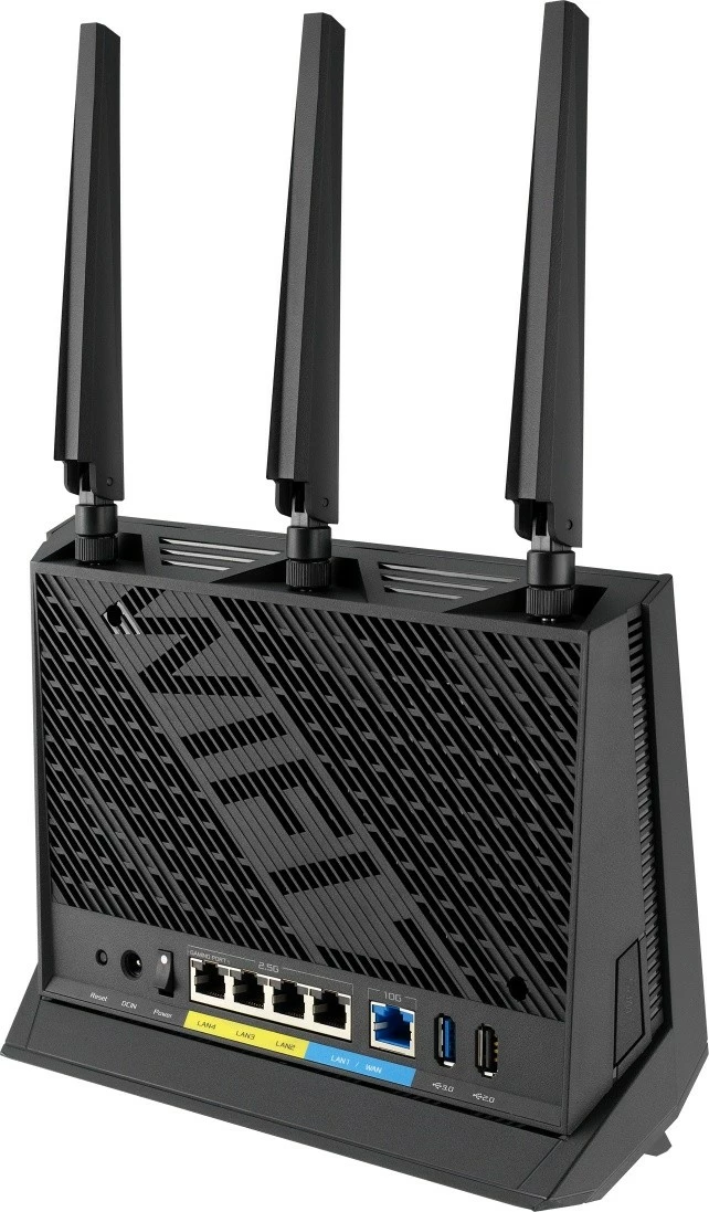 Usmerjevalnik WiFi 7, 6800 Mb/s, 10G, 3 zunanje antene, črn Asus RT-BE86U