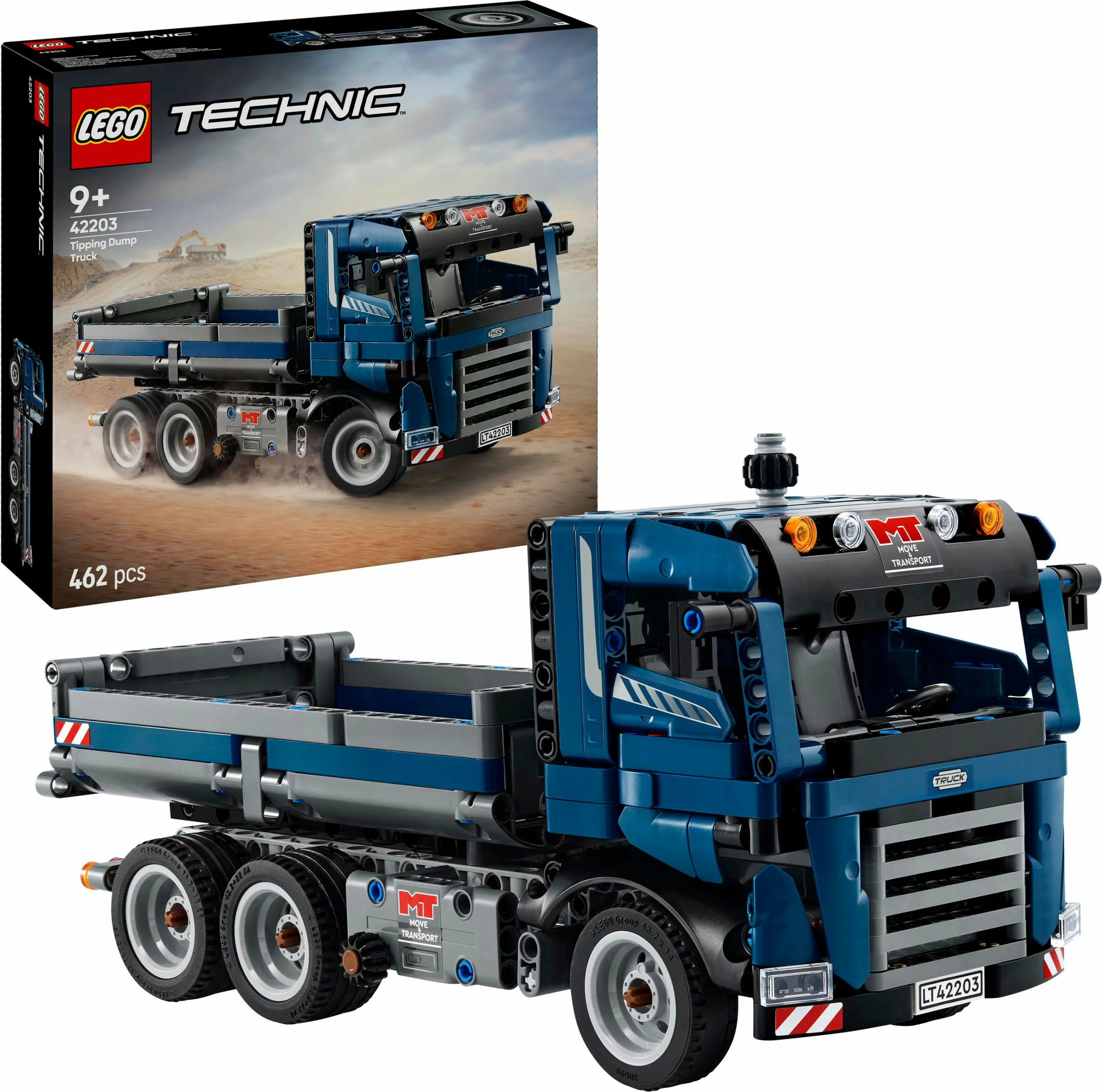 Gradbeni komplet LEGO Technic premetni tovornjak, 462 kosov, večbarven