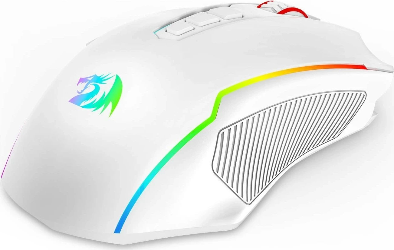 Brezžični miš z RGB Redragon M914W-RGB NIX, 5000 DPI, bela