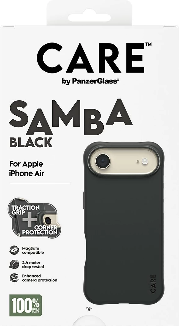 Ovitek PanzerGlass CARE Samba MagSafe za iPhone Air, črn