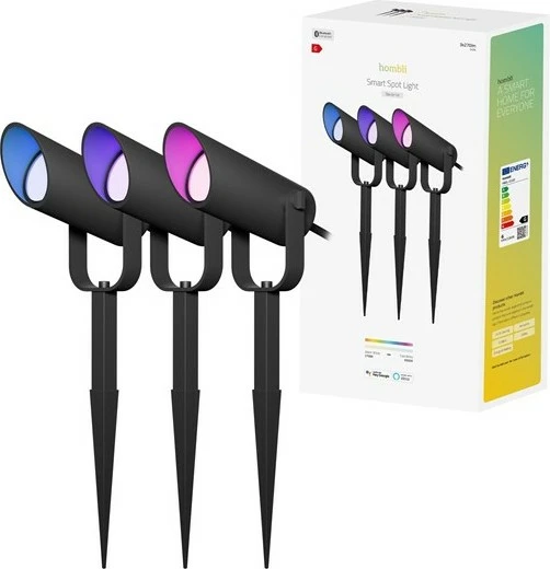 Pametna zunanja svetilka Hombli HBSK-0100, Bluetooth, aluminij, 2700 K, črna