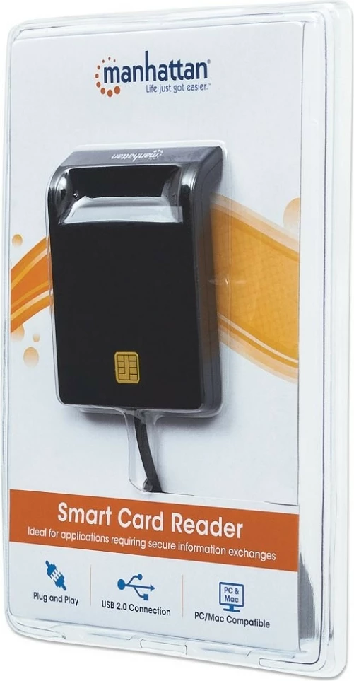 Bralnik pametnih kartic Manhattan 102049, USB 2.0, črn