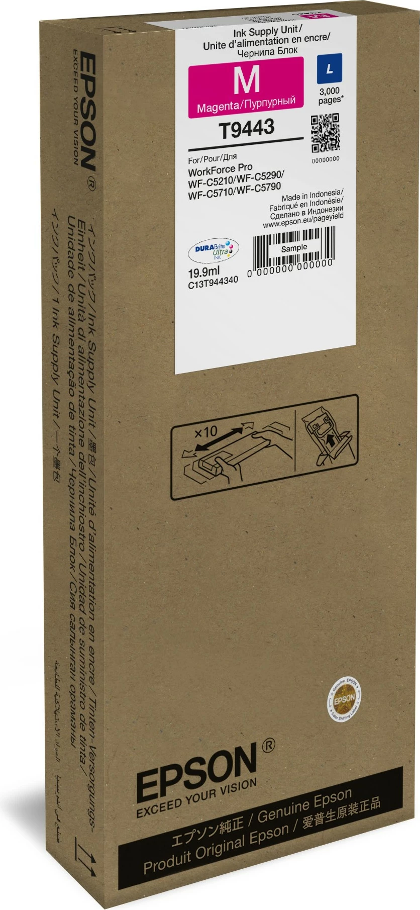 Barvna kartuša magenta, 19,9 ml, Epson WF-C5xxx