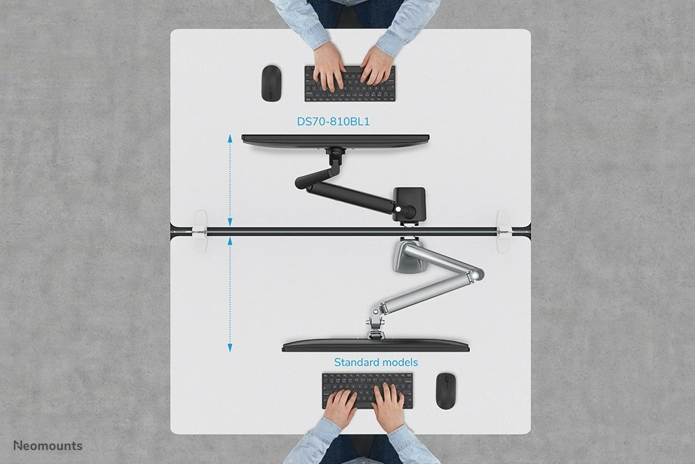 Nosilec za monitor Neomounts, s sponko/čepom, 9 kg, 43,2 cm (17"), 81,3 cm (32"), 100 x 100 mm, črn Nosilec za monitor Neomounts, s sponko/čepom, 9 kg, 43,2 cm (17"), 81,3 cm (32"), 100 x 100 mm, črn