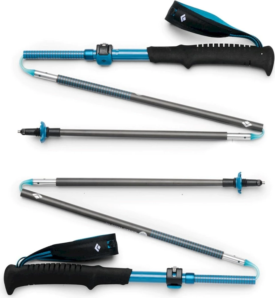 Pohodniška zložljiva palica Distance Carbon FLZ, Black Diamond, 125–140 cm, črna