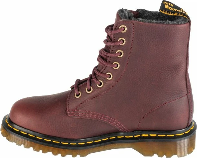 Visoke vezalke čevlji Dr. Martens 1460, temno rdeči