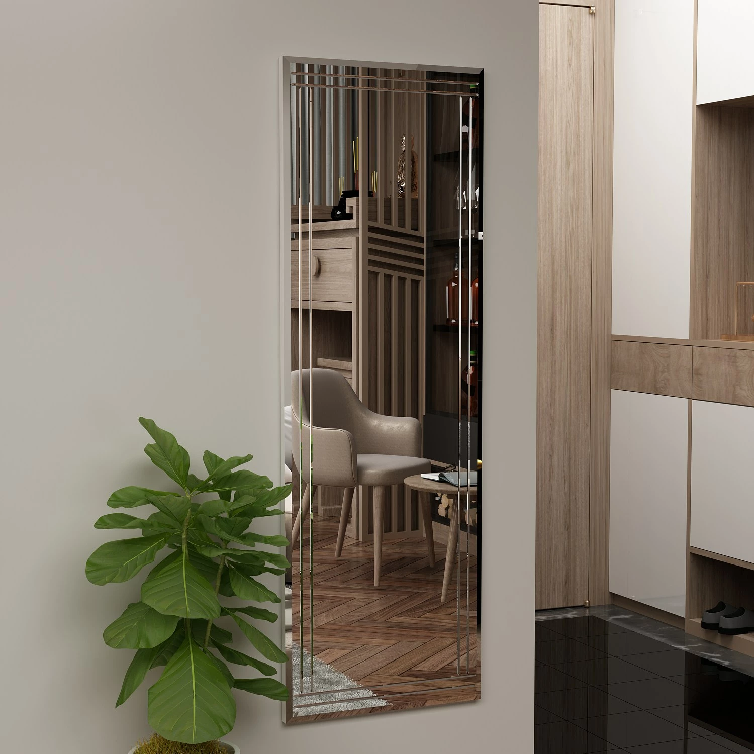 Ogledalo za komodo Hanah Home Buhem, belo