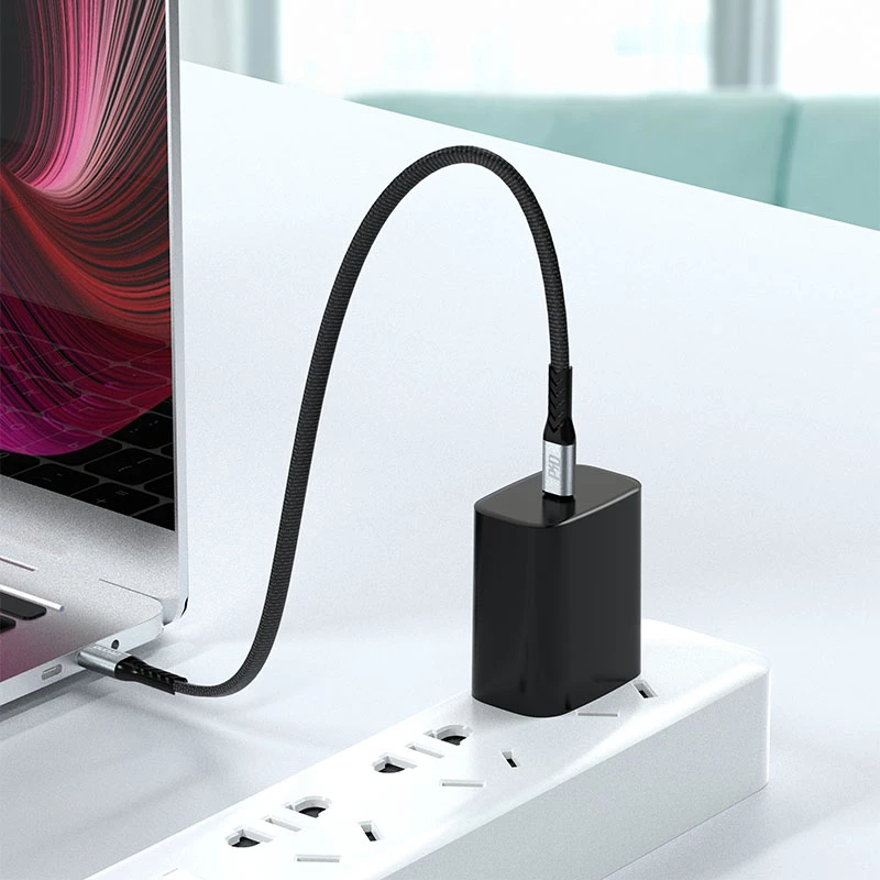 Kabel USB-C na USB-C Dudao L10C, 0,23 m, 100 W, črn