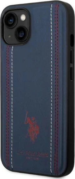 Ovitek za iPhone 14 6,1", U.S. Polo Assn. USHCP14SPFAV, sintetično usnje, temno moder