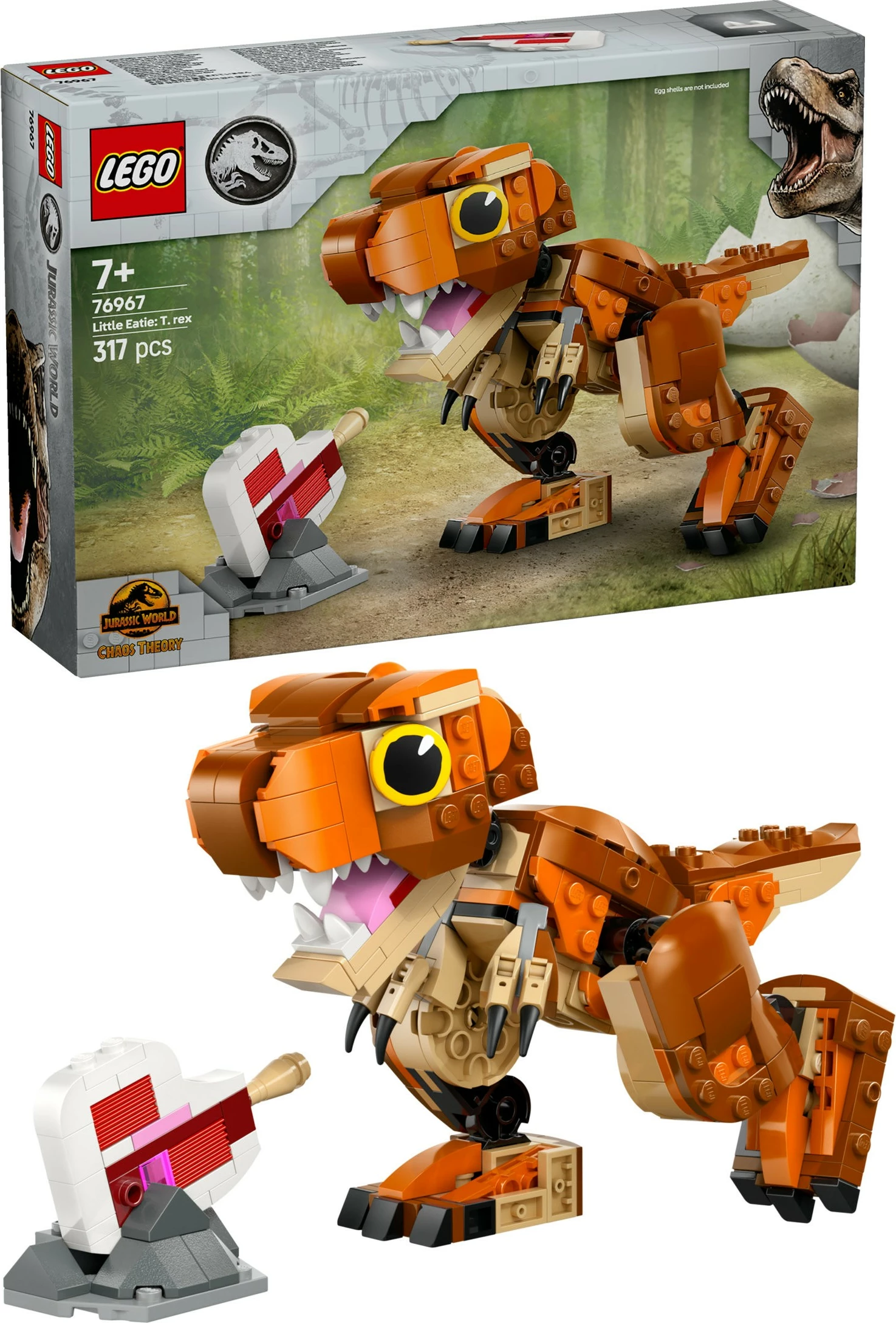 Gradbeni set LEGO Jurassic World 76967 Little Eatie T.Rex, 317 kosov, večbarven