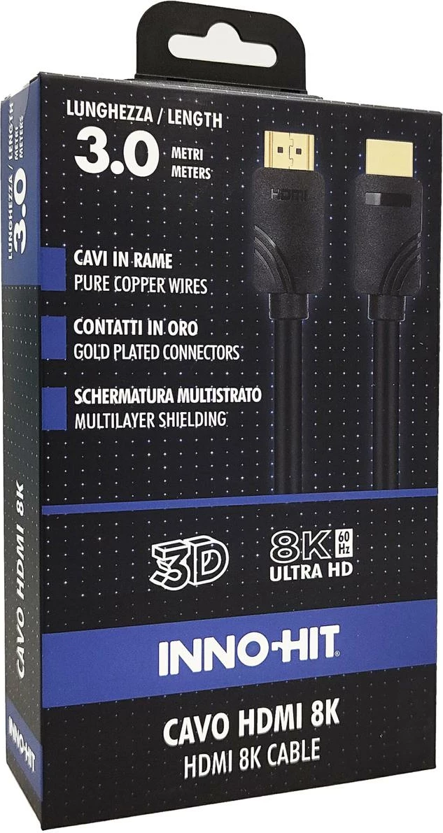 HDMI kabel 8K 60Hz, 3 m, črn Inno-Hit