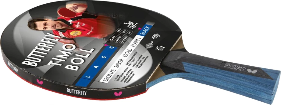 Namiznoteniški lopar Butterfly Timo Boll Black 85031, črn