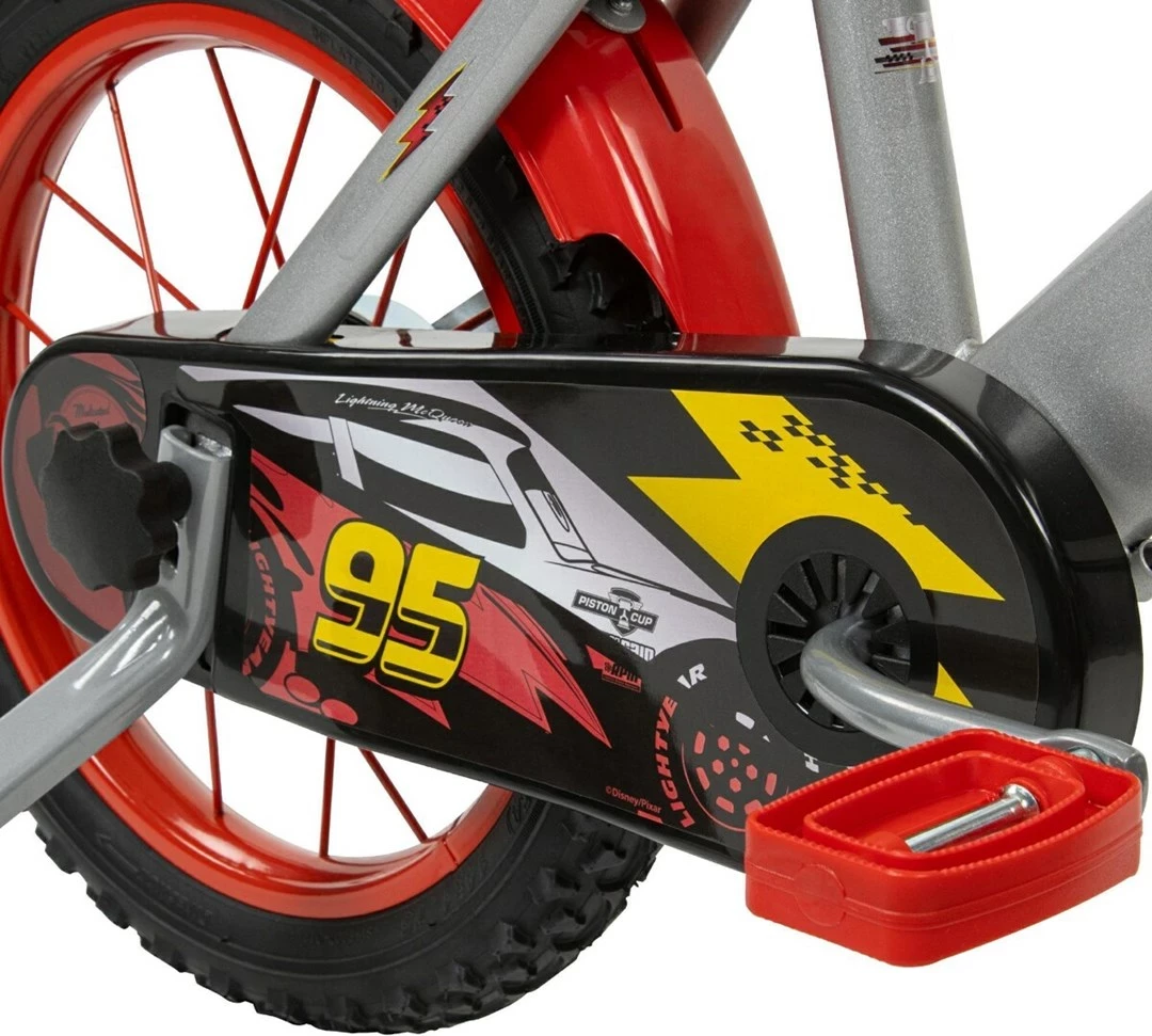 Otroško kolo Disney Cars, HUFFY 24484W, 14", aluminij, srebrno, s 4 kolesi