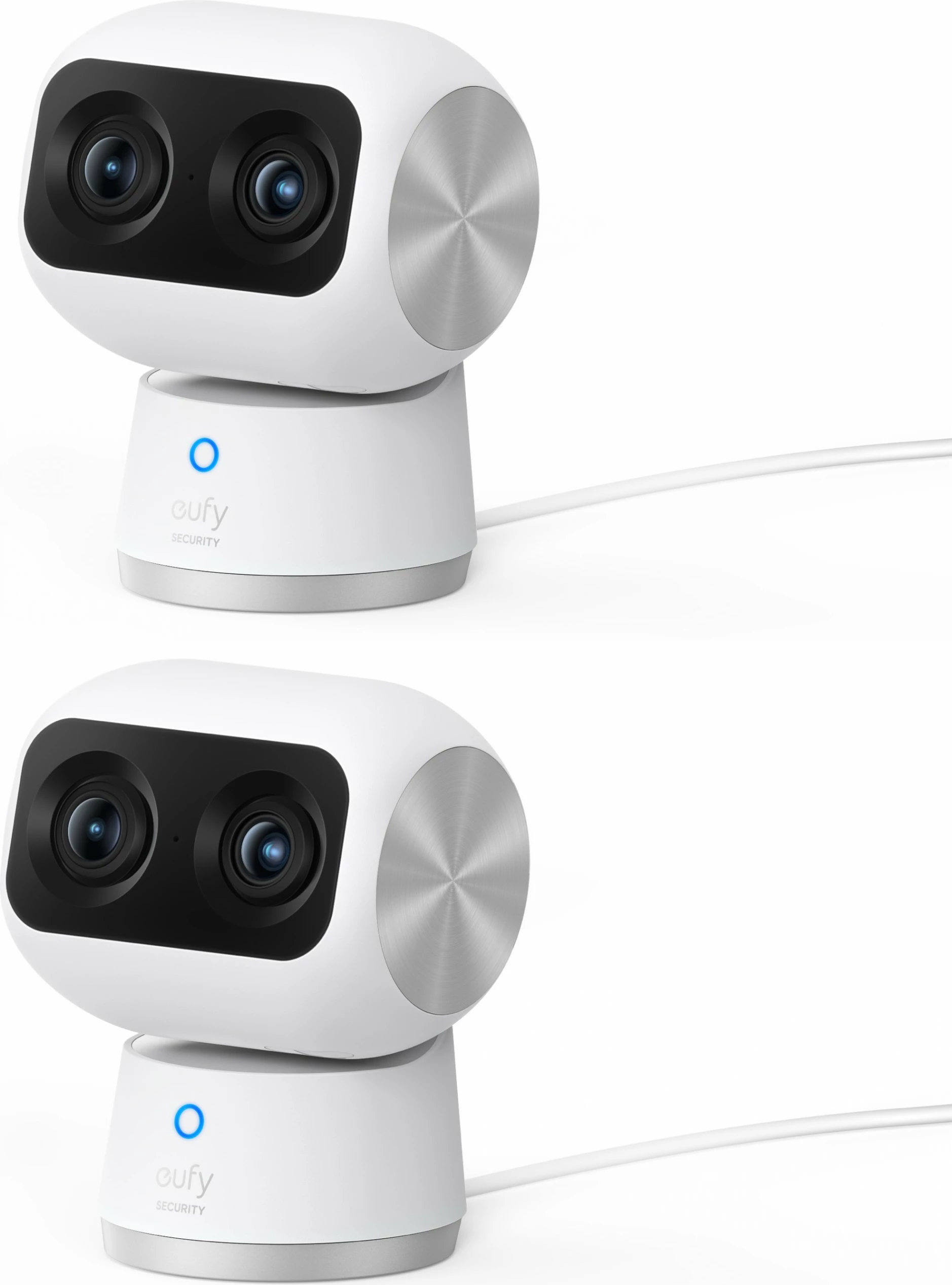 Notranja varnostna IP kamera Eufy Anker Indoor Cam S350, brezžična, 8x zoom, 360° FOV, črna, bela