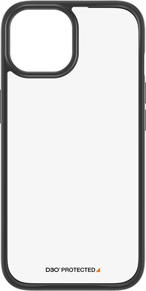 Ovitek za telefon PanzerGlass ClearCase za iPhone 15, prozoren in črn