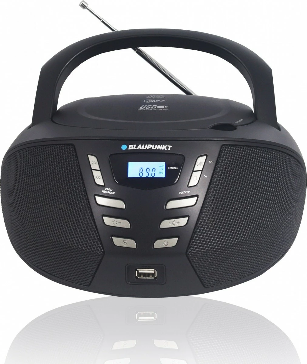 Prenosni boombox Blaupunkt BB7BK, FM PLL, CD/MP3/USB/AUX, črn