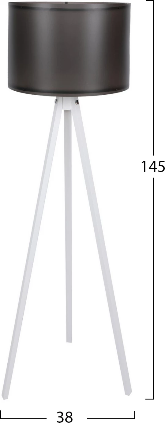 Talna svetilka v beli in črni barvi FH7272.05 Φ38x145cm