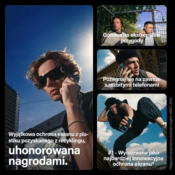 Zaščitno steklo PanzerGlass Matrix Ultra-Wide-Fit za iPhone 15 Pro s pozicionerjem