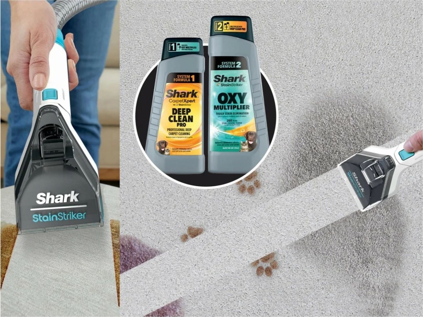 Pometno-vlažilni čistilec, Shark PX200EUT, bel