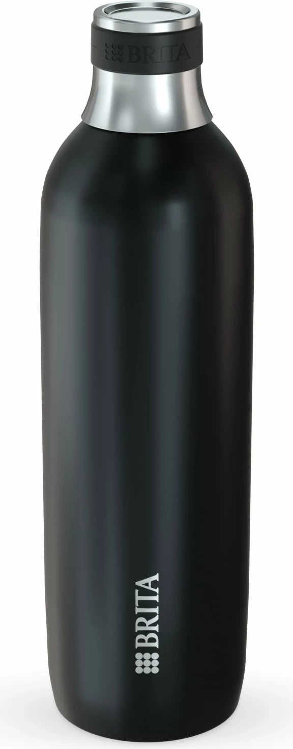 Izolirana steklenica 1 L Brita SodaTrio, črna