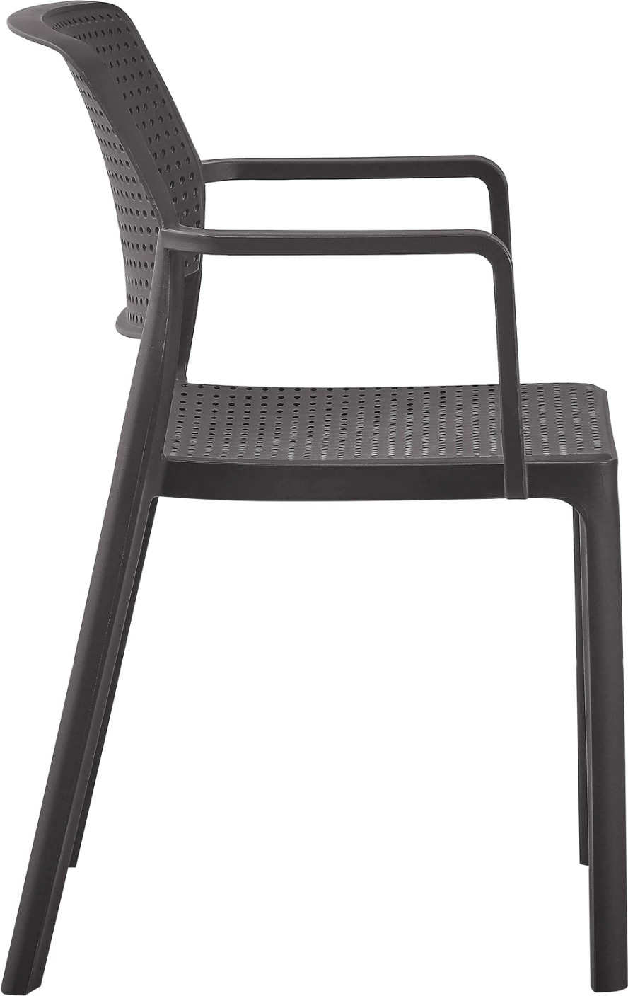 Vrtni naslanjač COMFEE FH6102.09 iz polipropilena v rjavi barvi 54x57x83H cm