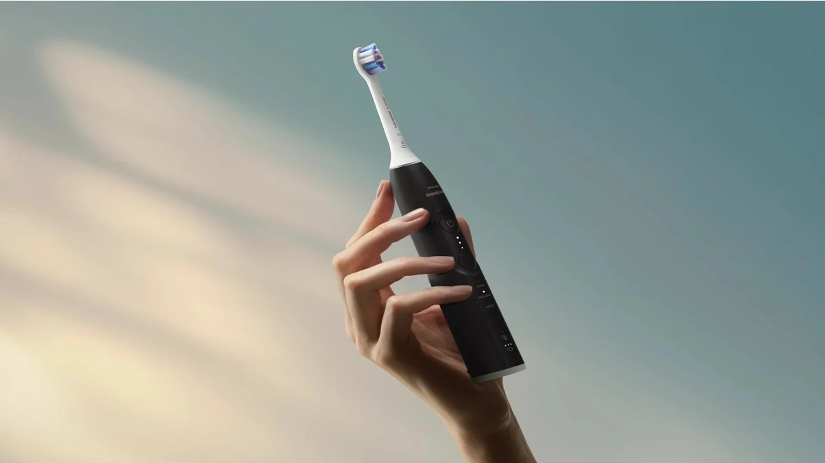 Električna zobna ščetka Sonicare HX7411/02, Philips, z aplikacijo, črna Električna zobna ščetka Sonicare HX7411/02, Philips, z aplikacijo, črna