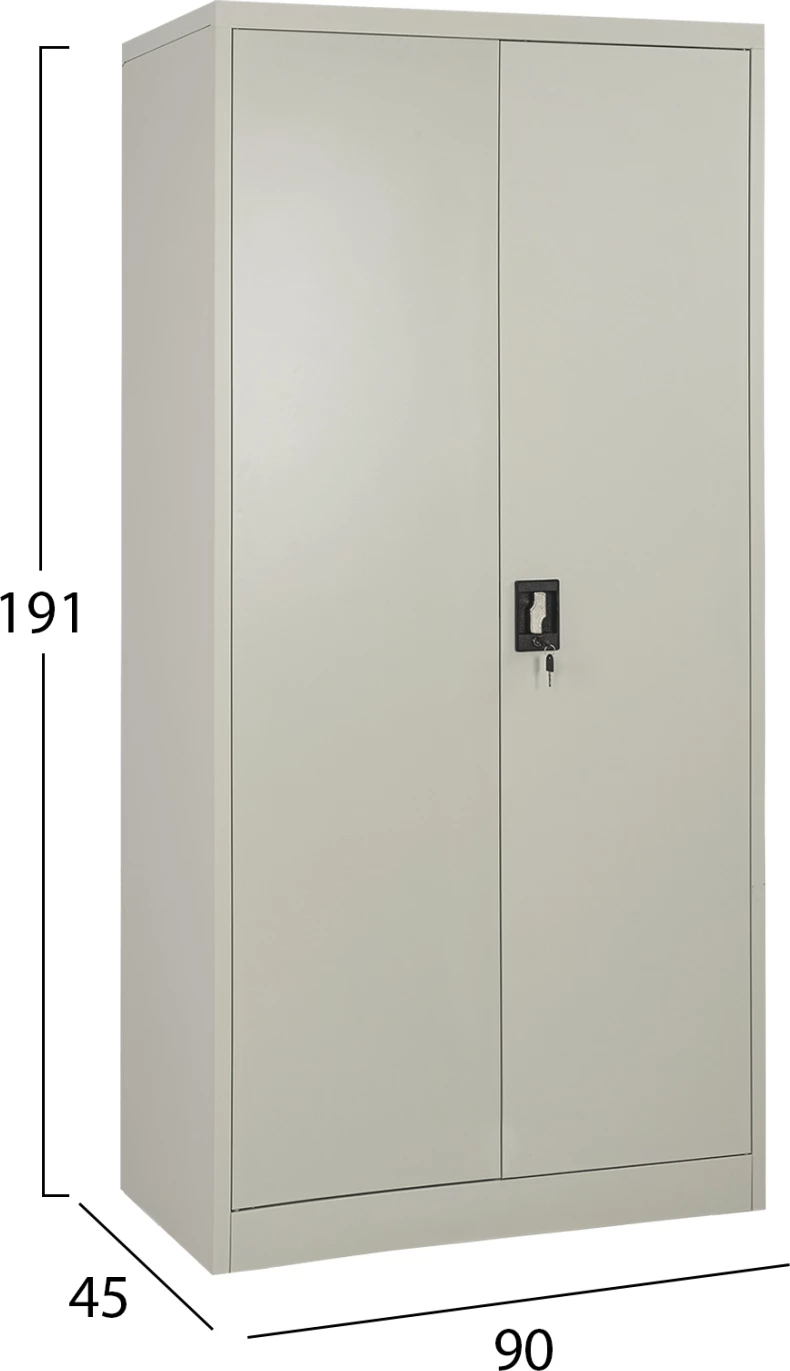 Kovinska garderobna omara 90Χ45Χ181 z delilnikom 2Vrata FH5116