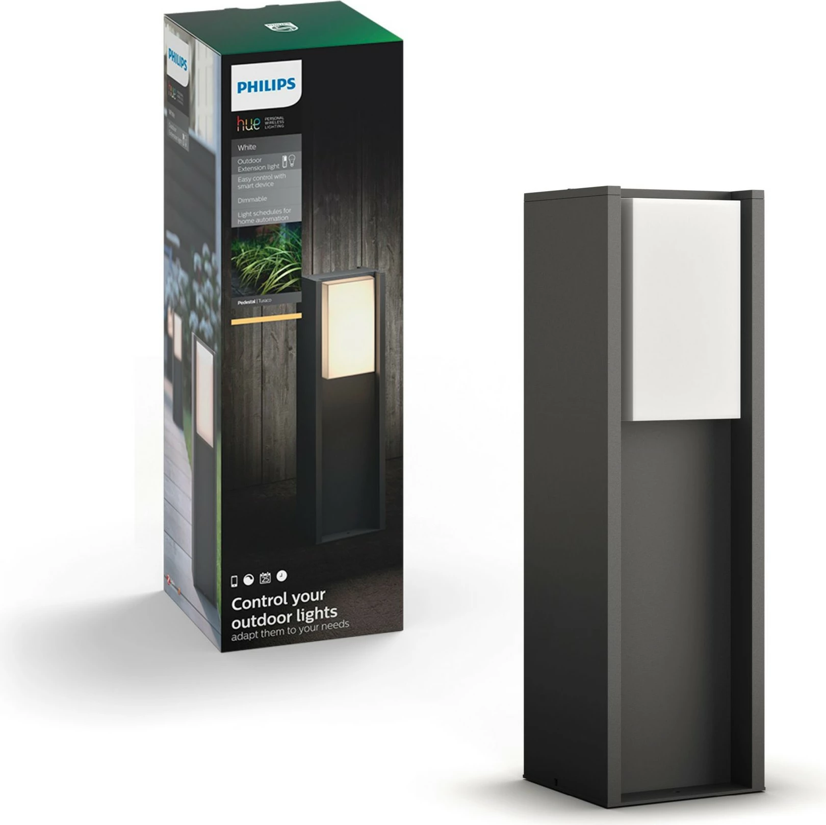 Zunanja pametna svetilka Philips Hue Turaco Sockel, 1x9W, LED, antracit