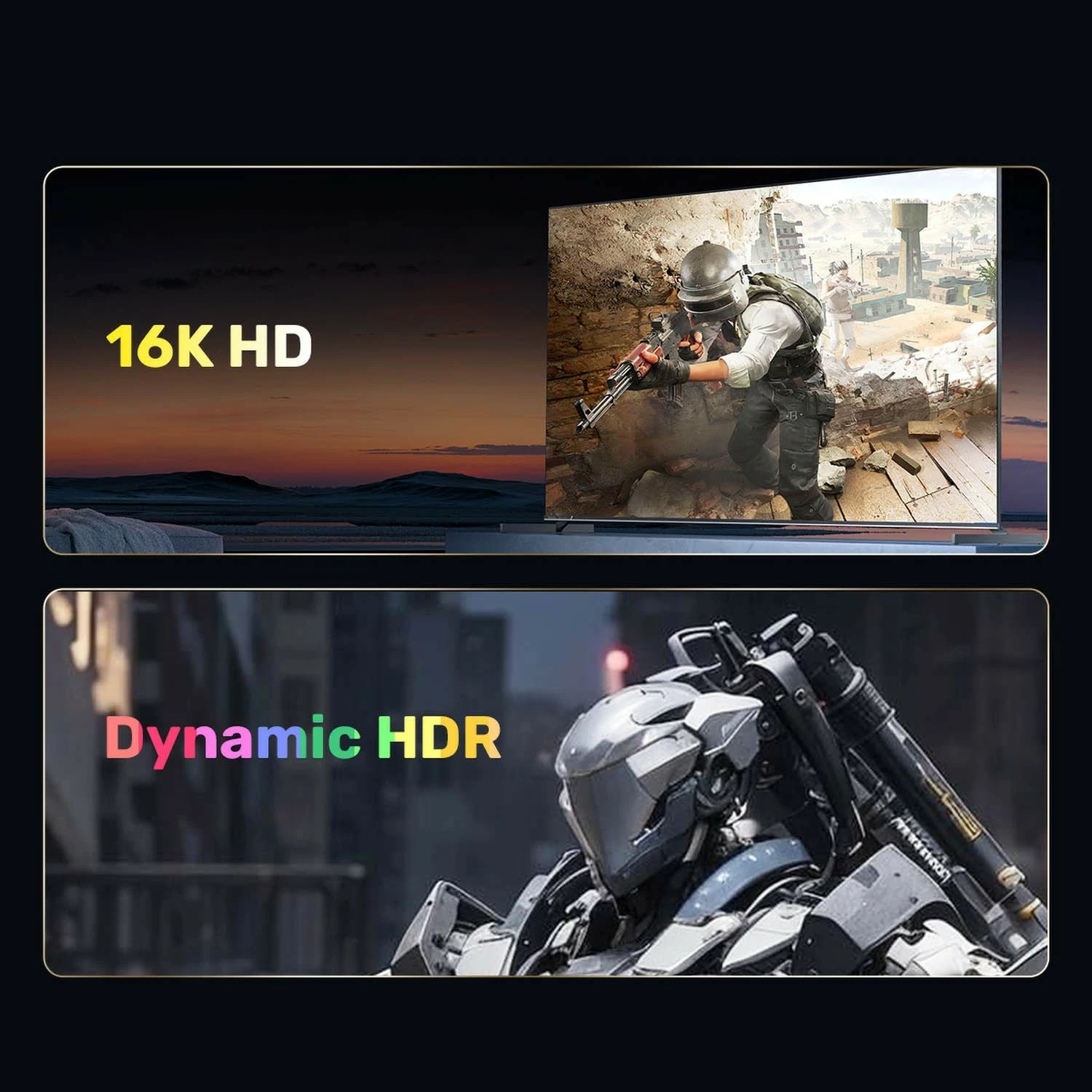 Kabel DisplayPort 2.1 Unitek 8K@120Hz 1 m, črno-siv