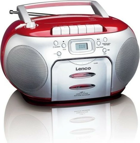 Radio/CD predvajalnik Lenco SCD-420, 2 zvočnika, LCD, rdeče/črn Radio/CD predvajalnik Lenco SCD-420, 2 zvočnika, LCD, rdeče/črn
