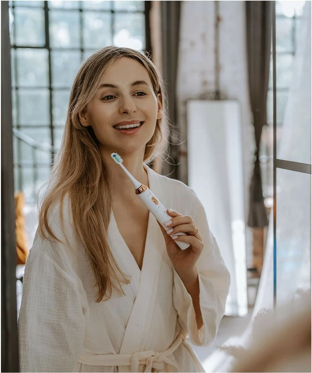 Sončna zobna ščetka Beautifly White Smile, 5 načinov čiščenja, IPX7, bela