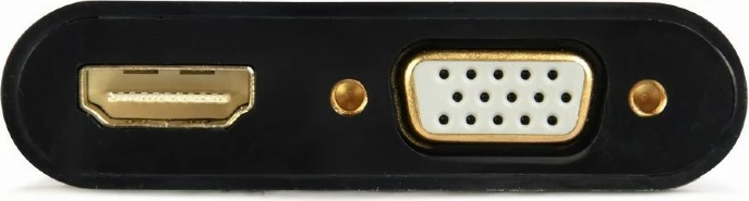 Konverter signala VGA v HDMI Gembird A-VGA-HDMI-02, 15 cm, črn