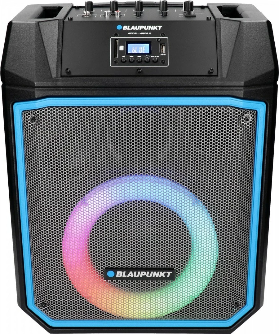 Zvočni sistem z Bluetooth, karaoke, LED, 600 W, črn, z mikrofonom Blaupunkt MB08.2