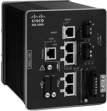 Industrijski požarni zid Cisco ISA-3000-2C2F-K9, 2 Gbit/s, 16GB flash, 8GB RAM, črn