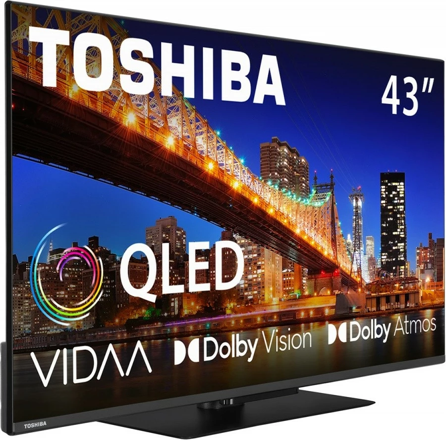 QLED televizor 43 inč Toshiba 43QV3F63DG, Ultra HD/4K, Smart TV, črn