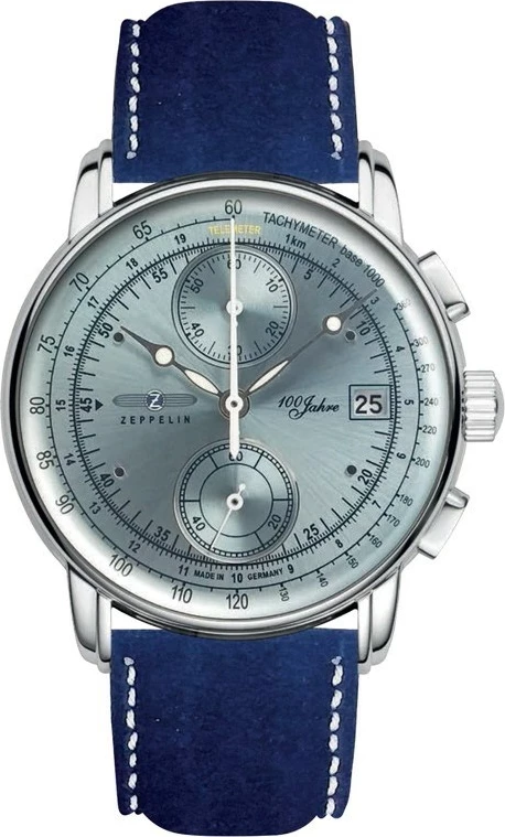 Elegantna ura 100 Jahre 8670-4, Zeppelin, quartz, moder usnjen pašček