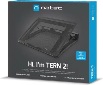 Stojalo za prenosnik Natec Tern 2, kovinsko, za 12,1–17,3 inč, črno