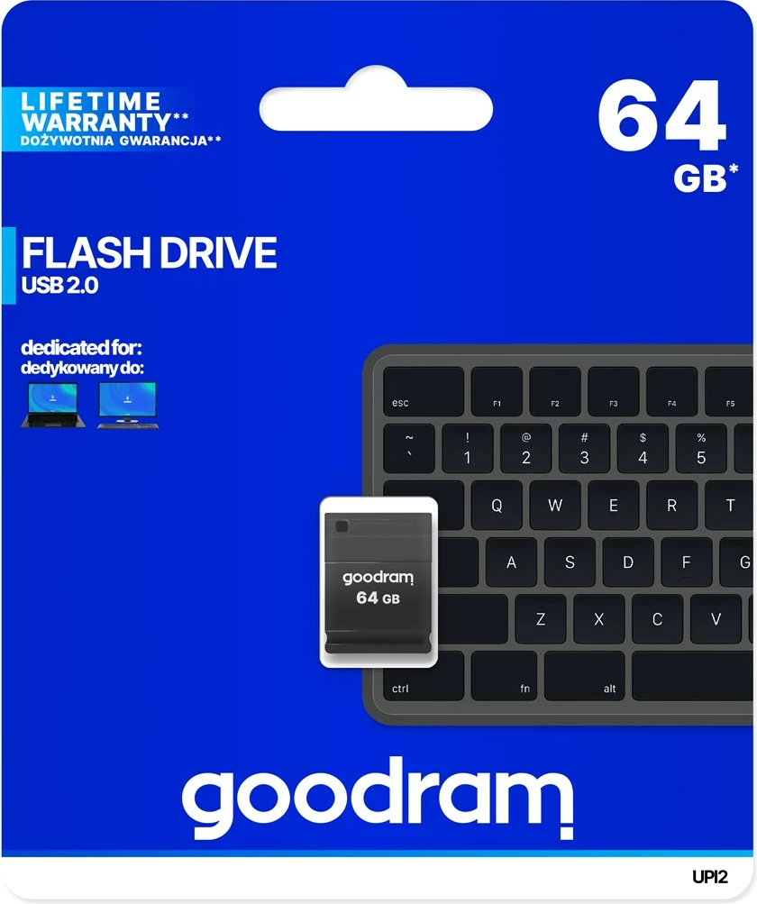 USB ključek Goodram UPI2, 64 GB, USB Type-A 2.0, črn
