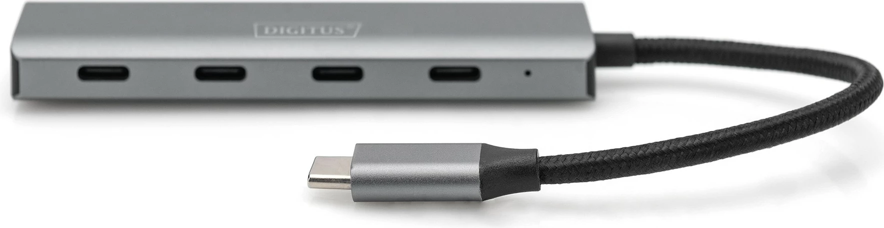 USB-C razširitveni hub Digitus, 4 priključki, USB 3.2 Gen 1, 5000 Mbit/s, siv