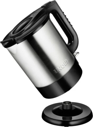 Električni vrelec 1,5 L, 2200 W, inox/črn — UNOLD Blitzkocher Edition