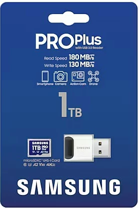 microSD kartica 1 TB z USB čitalcem Samsung PRO Plus microSD kartica 1 TB z USB čitalcem Samsung PRO Plus